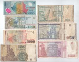 Románia 1991-1999. 500L-10.000L (7xklf) T:F,VG folt
Romania 1991-1999. 500 Lei - 10.000 Lei (7xdiff...