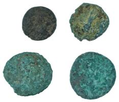 Római Birodalom 4db-os bronz érmetétel T:F patina  Roman Empire 4pcs of bronze coin lot C:F patina