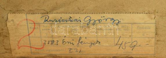 Ruzicskay György (1896-1993): Őszi táj. Pasztell, papír, jelezve jobbra lent, hátoldalán 1950-60 kör...