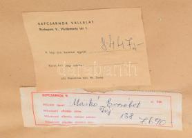 Markó Erzsébet (1947-): Táj. Olaj, farost, jelezve balra lent, hátoldalán Képcsarnok Vállalat címkéi...