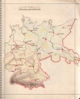 [Kézirat] Földrajz jegyzetek. Szentes Edit II/Á. osztályos növendék kézírásos, színes térképekkel ga...