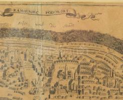 [Látképmetszet] Kamienec Podolski - A lengyel területen fekvő Kamenyec-Podolszkij erőssége, 1672. év...