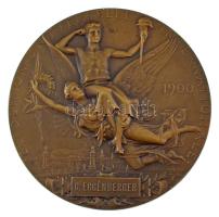 Franciaország 1900. "Francia Köztársaság / Párizsi Világkiállítás 1900" kétoldalas bronz e...