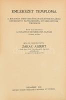 Zakar Albert: Emlékezet templom. A Budapest Tisztviselőtelep-Külsőferencvárosi Református Egyházközség gyülekezetének története. Rövid visszapillantással a Budapesti Református Egyház történeti multjára. Bp., 1937., Bethlen Gábor. Fekete-fehér fotókkal illusztrált. Átkötött félvászon-kötés, kopott borítóval. Ajándékozási sorokkal. Patay Pál (1888-1971) a tisztviselő telepi református lelkész aláírásával, és az egyházközség pecsétjével.