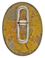 ~1900. "Magyarországi Munkások Rokkant- És Nyugdíj-Egylete 1893" zománcozott, ezüstözött g...