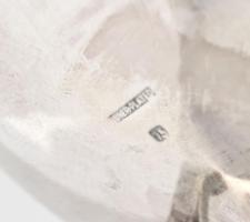 Francia ezüstözött cukortartó urna, jelzett, m: 22 cm