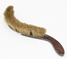 Christofle ezüstözött morzsakefe, jelzett, kopott, h: 33 cm