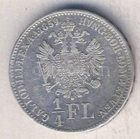Ausztria/magyar verdejel 1859B 1/4Fl Ag T:2