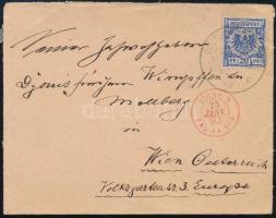 1893 Tengeri posta levél Hongkongon át Bécsbe / Sea mail cover via Hongkong to Vienna