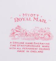 Staffordshire Myott Royal Mail 4 darab süteményes tányér, jelzett, d: 20 cm