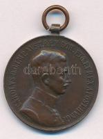 1917. Károly Bronz Vitézségi Érem bronz kitüntetés mellszalag nélkül T:XF 1917. Hungary Bronze Gallantry Medal (FORTITVDINI) bronze decoration without ribbon C:XF NMK 310.