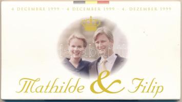 Belgium 1999. 250Fr Ag "Matild és Fülöp esküvője" díszlapon T:PP Belgium 1999. 250 Francs ...