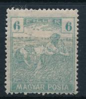 1919 Magyar Posta 6f hiányos bal oldali értékszámmal