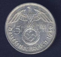 Német 3. Birodalom 1939B 5M Ag "Hindenburg" h.k.-tel T:2 ph