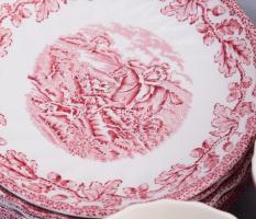 Staffordshire Myott Country Life 6 darab csésze és 6 darab csészealj, jelzett, d: 14 cm