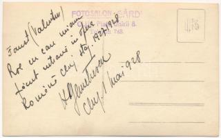 1928 Kolozsvár, Cluj; a kolozsvári Nemzeti Színház színésze Valentinként a Faustból / actor of the N...