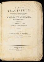 Sylloge tractatuum aliorumque actorum publicorum historiam et argumenta B. Diplomatis Leopoldini, resolutionis item quea Alvincziana vocatur, illustrantium. Claudipoli, J. Tilsch. Kiadói papírkötés, viseltes állapotban.