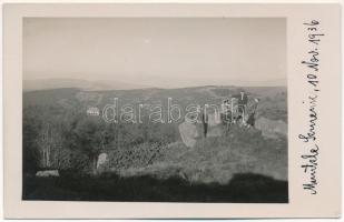 1936 Szemenik-hegység, Muntele Semenic, Muntii Semenic (Bánát); kirándulók, turisták / group of hikers, tourists. photo