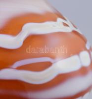Murano jelzéssel krémes színezésű váza, m: 16,5 cm