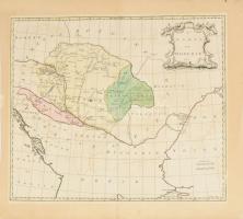 [Magyarország és Erdély rézmetszetű térképe] 1755 Carte de Hongrie John Gibson Map of Hungary and Trasylvania. Engraving 56x46 cm Beszakadásokkal.