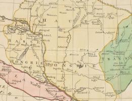 [Magyarország és Erdély rézmetszetű térképe] 1755 Carte de Hongrie John Gibson Map of Hungary and Tr...