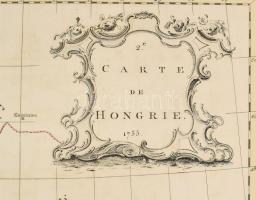 [Magyarország és Erdély rézmetszetű térképe] 1755 Carte de Hongrie John Gibson Map of Hungary and Tr...