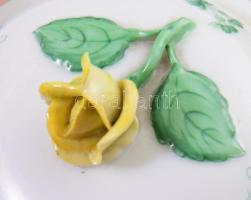 Herendi cukortartó, jelzett, rózsa restaurált, m: 9,5 cm