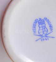 Herendi cukortartó, jelzett, rózsa restaurált, m: 9,5 cm