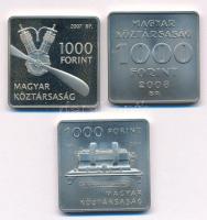 2007. 1000Ft Cu-Ni "Adorján János - Libelle" kapszulában + 2008. 1000Ft Cu-Ni "Telefo...