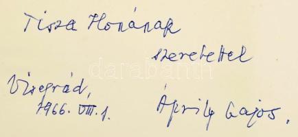 Áprily Lajos Jelentés a völgyből. Bp., 1965, Magvető. Kiadói illusztrált egészvászon-kötés, kiadói m...