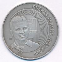 Rónay Attila (1971-) 2007. &quot;Puskás Ferenc 1927-2006&quot; patinázott Ag emlékérem (15,50g/0.999/42,5mm) T:BU