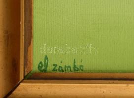 ef.Zámbó (efZámbó) István (1950-): Stigma II, 2024. Olaj, vegyes technika, kollázs, farost, jelezve ...