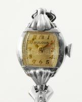 Bulova kézi felhúzós női karóra. Rugós fém szíjjal. 30x16 mm Működik, eredeti dobozában!