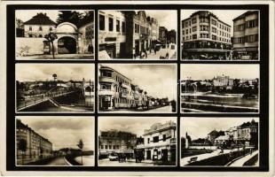 1938 Ungvár, Uzshorod, Uzhhorod, Uzhorod; mozaiklap / multi-view postcard