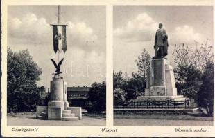 Budapest XIX. Kispest országzászló és Kossuth szobor
