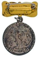 Szovjetúnió 1944. "Anyasági Érem II. osztálya" zománcozott Ag kitüntetés T:XF patina Soviet Union 1944. "Maternity Medal 2nd class" enamelled Ag decoration C:XF patina