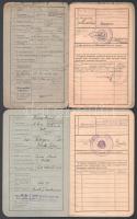 1942-1943 Izraelita vallású férfinak kiállított igazolványi lap, 2 db és egy igazolványi lap hiteles...