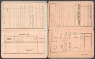 1942-1943 Izraelita vallású férfinak kiállított igazolványi lap, 2 db és egy igazolványi lap hiteles...