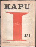 1988 Kapu - Független kulturális és közéleti folyóirat I. évfolyam 1. szám, 63p