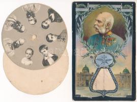 1848-1908 Ferenc József uralkodásának 60. évfordulója. Jubileumi díszes, szecessziós, dombornyomott ...