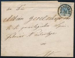 1854 9kr levélen (hajtott / folded) KRONSTADT