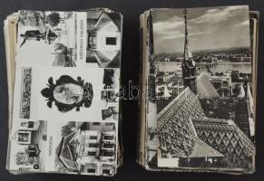 Kb. 300 db modern magyar retro színes képeslap, benne kisebb települések is 1960-2000 közötti idősza...