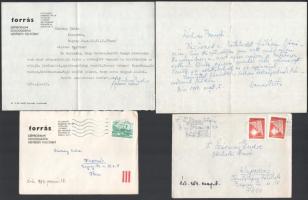 Szirmay Endre költőnek szóló levelek, 10 db, főként Kossuth- és József Attila-díjas költőktől, írókt...