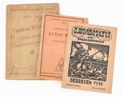 Mátray Lajos: Fazekas Mihály élete és munkái felfedezett ismeretlen verseivel. Debrecen, 1888, Debreczeni Ellenőr. + 2 db Fazekas Mihály: Lúdas Matyi. Kiadói papírkötés, kötetenként változó állapotban.