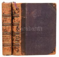 Dickens, Charles: Life and Adventure of Nicholas Nickleby. In two Volumes. Volume I-II. : Leipzig, 1843 Tauchnitz, 452+438p. Korabeli, aranyozott félbőr kötésben