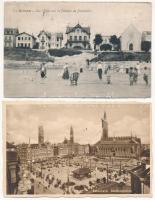 8 db régi külföldi város képeslap / 8 pre-1945 European town-view postcards