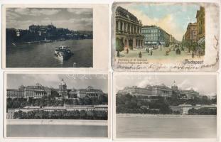 Budapest - 6 db régi város képeslap, közte egy 1906-os fotó a Halászbástyáról