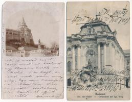 Budapest - 6 db régi város képeslap, közte egy 1906-os fotó a Halászbástyáról
