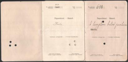 1923-1944 5 db nagyváradi betétkönyv