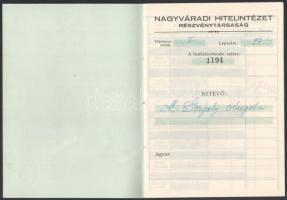 1923-1944 5 db nagyváradi betétkönyv